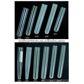 Disposable Plastic Test Tube/Laboratory Test Tube with CE&ISO